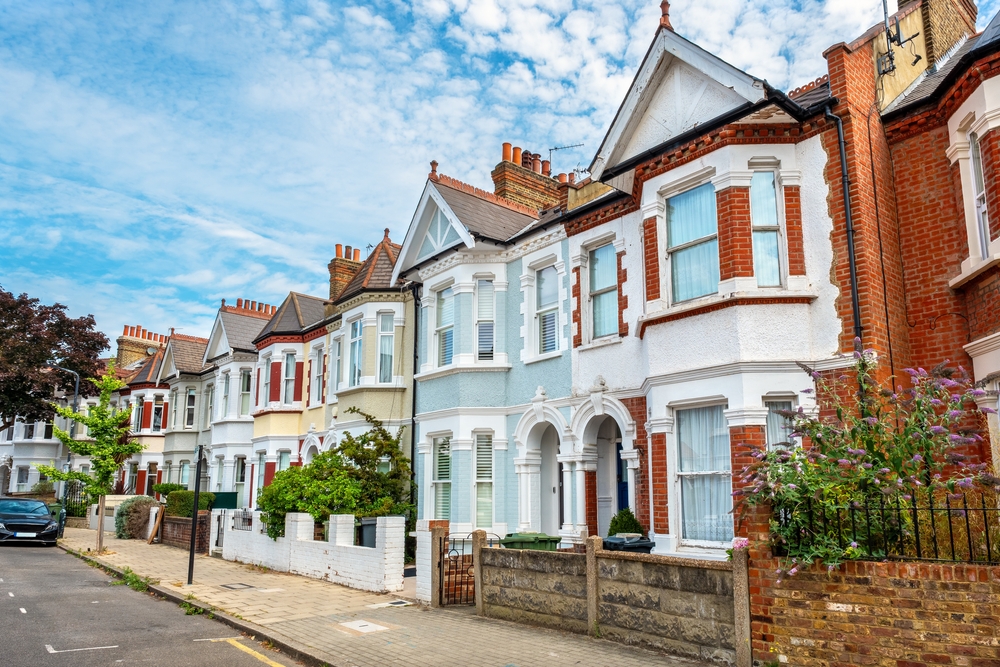 A row of nice terraced houses in Wrexham